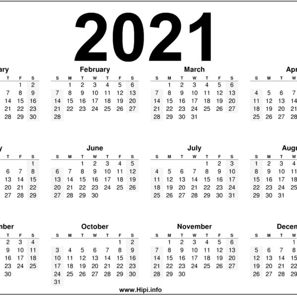 2021 Calendar Printable Free – Free Download - Hipi.info | Calendars ...