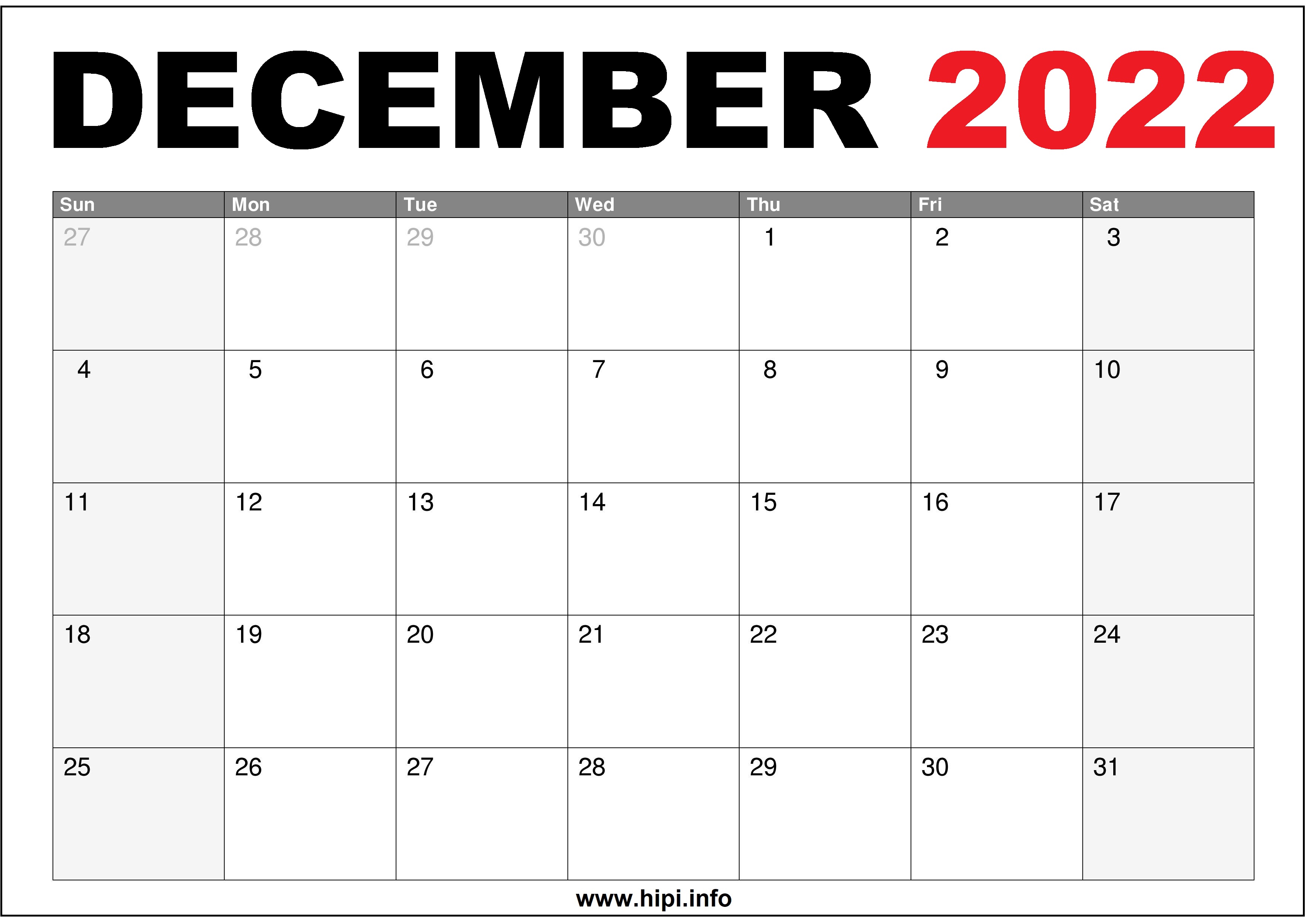 december 2022 us calendar printable hipi info calendars printable free
