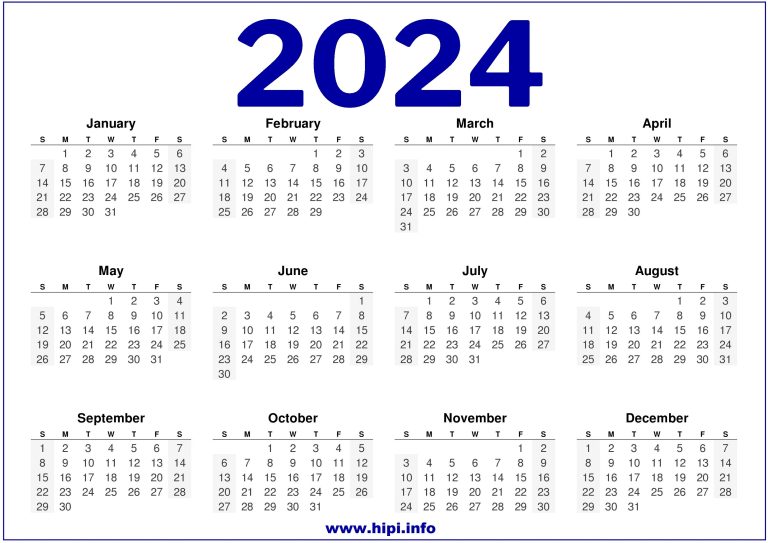 2024 Calendar In A4 Size Printable Note Book 2024 CALENDAR PRINTABLE