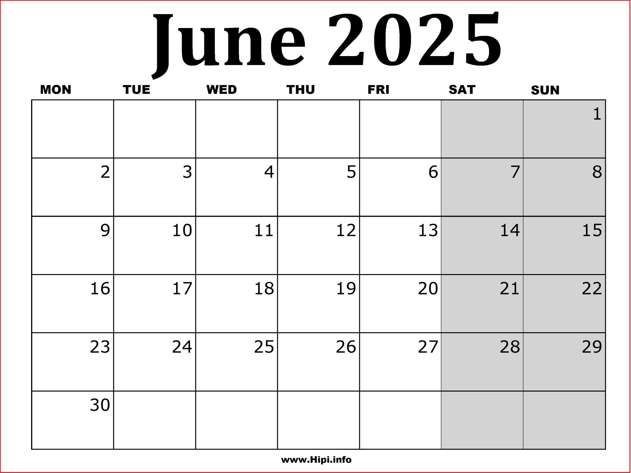 June 2025 UK Printable Calendar - Hipi.info