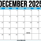 2025 Printable December Calendar with US Holidays